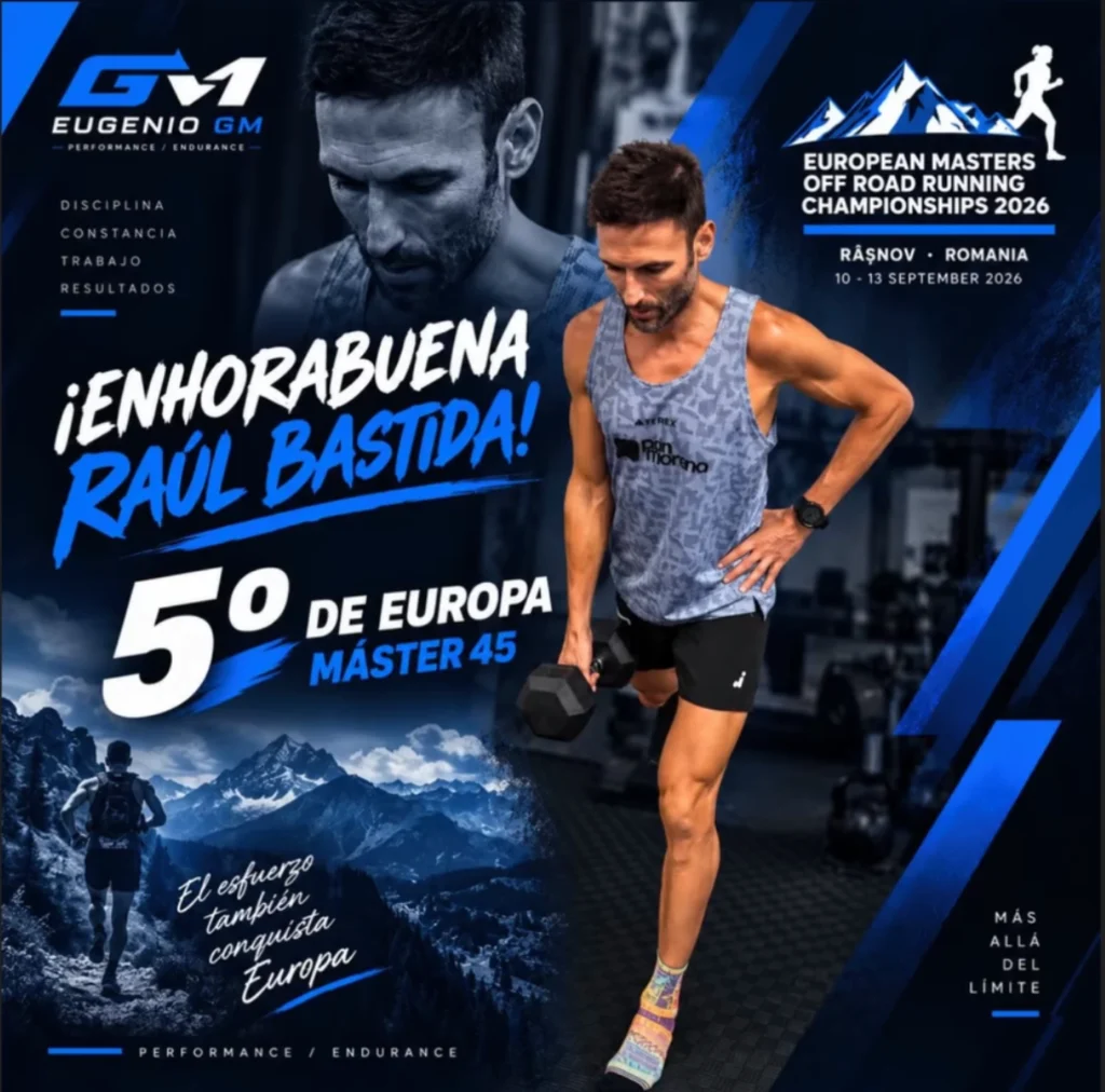 Raúl Bastida quinto de Europa Máster 45 en Râșnov 2026
